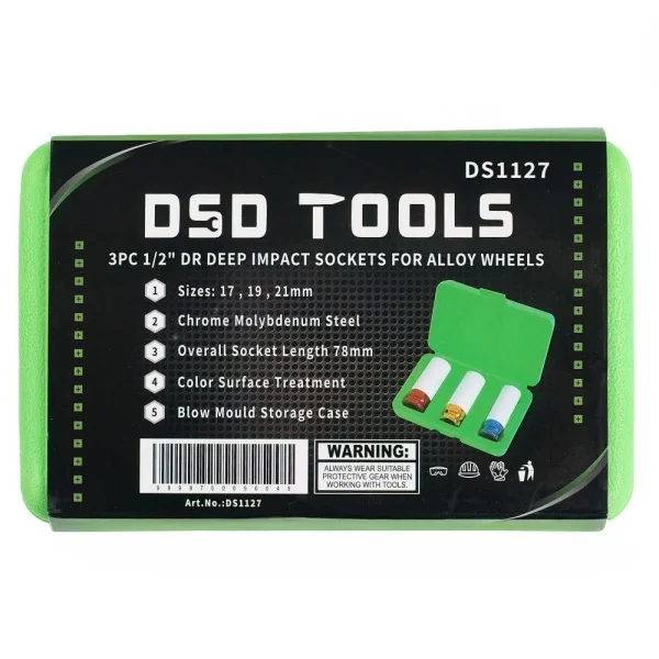 3BUC SET TUBULARE DE INPACT LUNGI CU PROTECTIE DS1127 - imagine 5