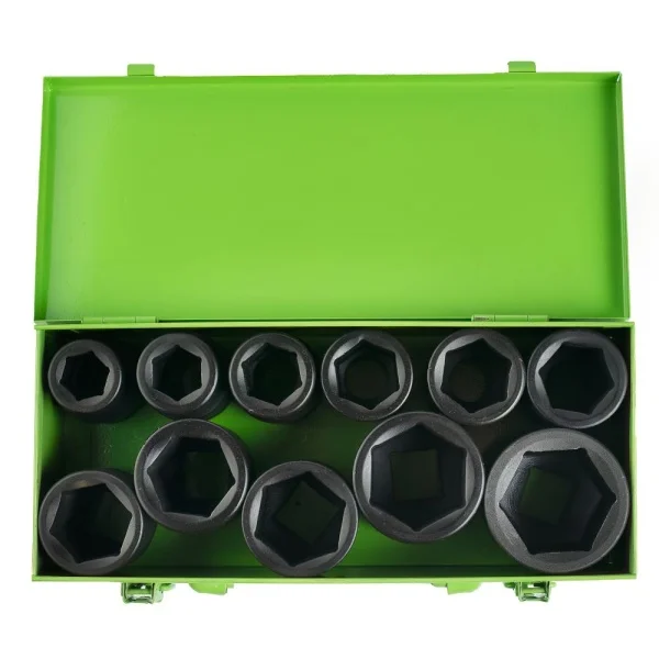 11BUC PATRAT 1" SET TUBULARE DE INPACT LUNGI 6 LATURI DS1174 - imagine 3