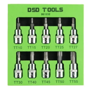 10BUC PATRAT 3/8 SET DE BITI TORX DS1232