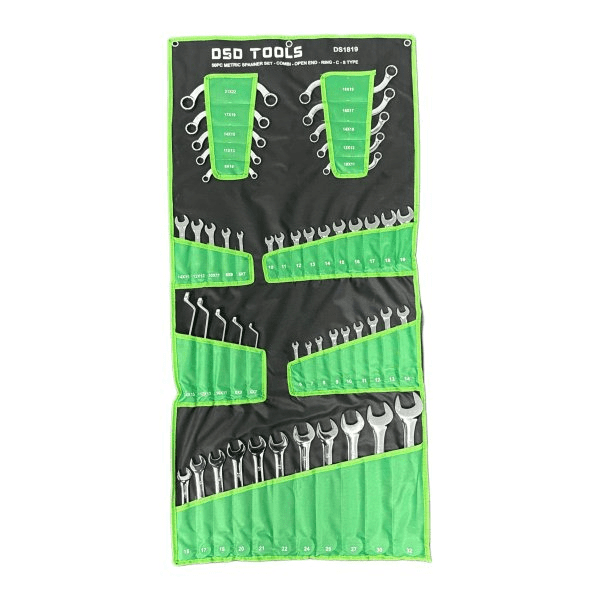 Trusă 50 chei metrice asortate (combinate, fixe, inelare, formă C și S) DS1819 - image 1774342422444