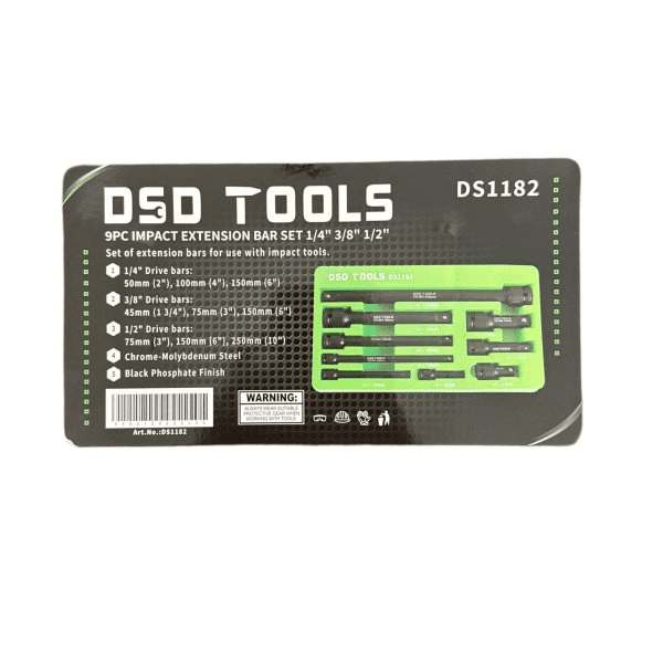 Set 9 prelungitoare de impact 1/4", 3/8" și 1/2" DS1182 - image 1775313191194