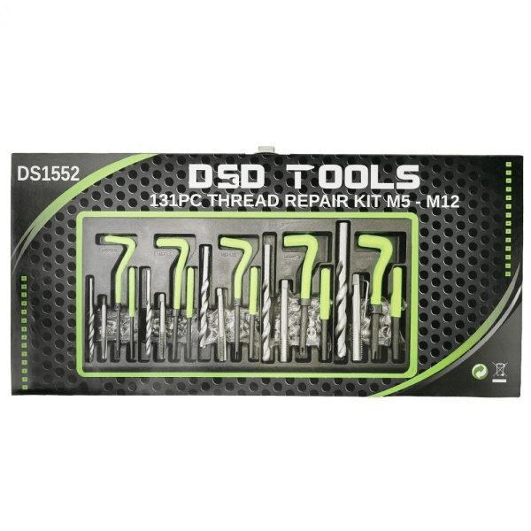 Kit 131 piese pentru reparație filet M5-M12 DS1552 - image 1775313383225