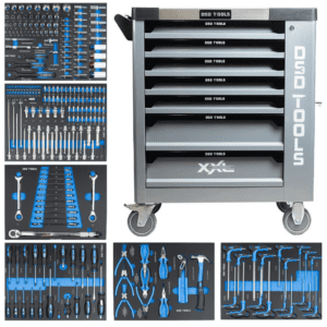 Dulap de scule cu 7 sertare, scule incluse DS1021