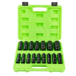 Set 16 tubulare de impact europene în 6 puncte prindere 1/2" DS1100