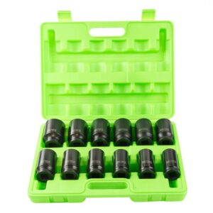 Set 12 tubulare lungi de impact metrice în 6 puncte prindere 3/4" DS1102