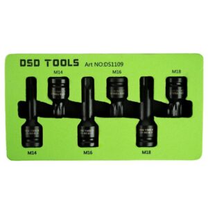 Set 6 tubulare de impact cu bit Spline (XZN) scurte și lungi DS1109