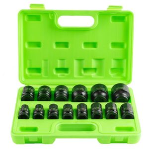 Set 14 tubulare scurte de impact metrice în 6 puncte prindere 1/2" DS1115