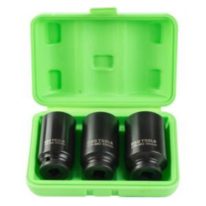 Set 3 tubulare lungi de impact pentru piuliță butuc în 12 puncte prindere 1/2" DS1147