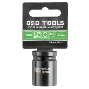 Tubulară de impact 18mm în 6 puncte stil european prindere 1/2" DS1157