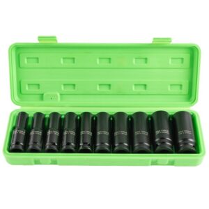 Set 10 tubulare lungi de impact metrice prindere 1/2" DS1171