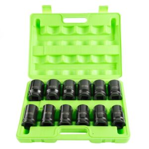 Set 12 tubulare lungi de impact metrice în 6 puncte prindere 1" DS1173