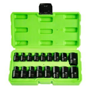 Set 17 tubulare de impact profil E-Torx prindere 3/8" și 1/2" DS1175