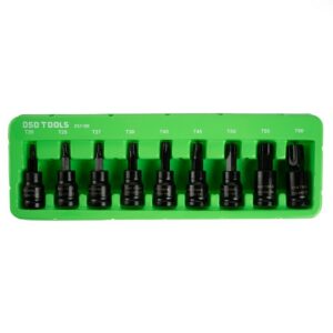 Set 9 tubulare de impact cu bit Torx prindere 3/8" DS1189