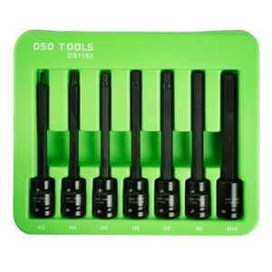 Set 7 tubulare de impact extra lungi cu bit hexagonal prindere 3/8" DS1192