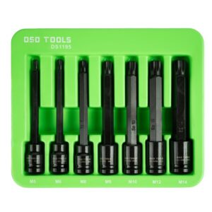 Set 7 tubulare de impact extra lungi cu bit Spline (XZN) prindere 3/8" DS1195
