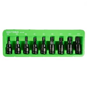 Set 9 tubulare de impact cu bit Spline (XZN) prindere 3/8" DS1196