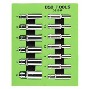 Set 13 tubulare lungi 4-14mm prindere 1/4" DS1297