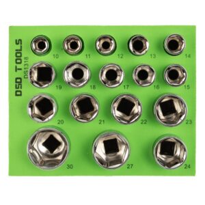 Set 17 tubulare scurte în 6 puncte 10 - 30mm prindere 1/2" DS1318