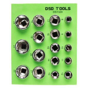 Set 17 tubulare scurte 8-24mm prindere 3/8" DS1320