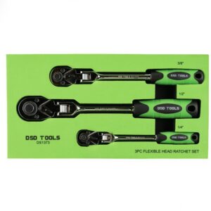 Set 3 antrenoare cu clichet cap articulat prindere 1/4", 3/8" și 1/2" DS1373