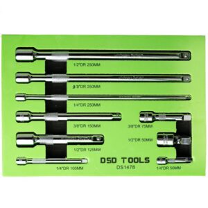 Set 9 prelungitoare prindere 1/4", 3/8", 1/2" DS1478
