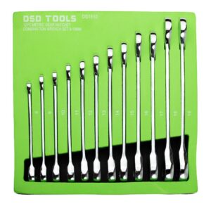 Set 12 chei combinate metrice cu clichet DS1810
