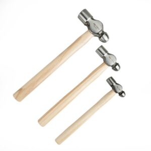 Set 3 ciocane mecanice cu cap sferic - mâner lemn de stejar DS1852