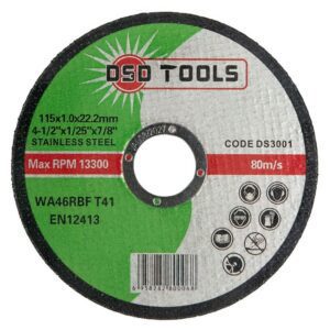 Disc de tăiere pentru Inox (S/Steel) 115 x 1.0 x 22.2mm - 40 x pachete de 10 DS3001